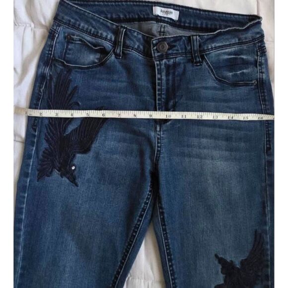 Kensie Jeans Teen Girl Blue Skinny Raw Hem – Size Medium - Picture 7 of 9